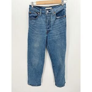 Levi's Womens Jeans Size 27 Ribcage Straight Denim Button Fly High Waisted